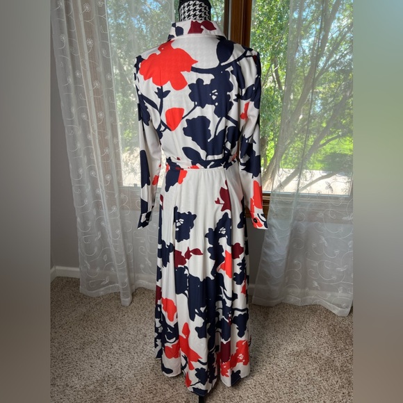 Eshakti Floral print tie crepe shirtdress 🤍 - Picture 6 of 8